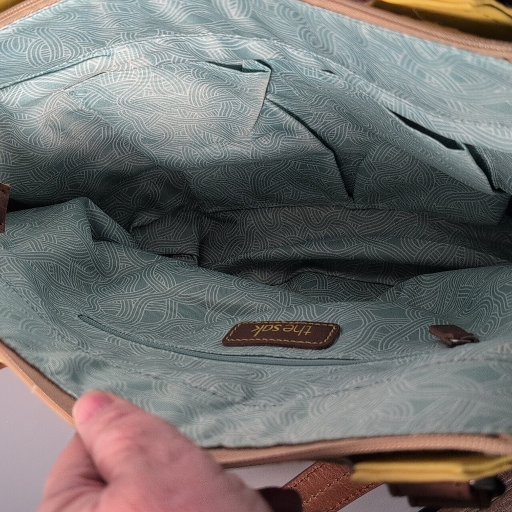 The Sak Kendra Leather Hobo Shoulder Bag Espadrille with Tassel in Sunlight - Picture 11 of 16